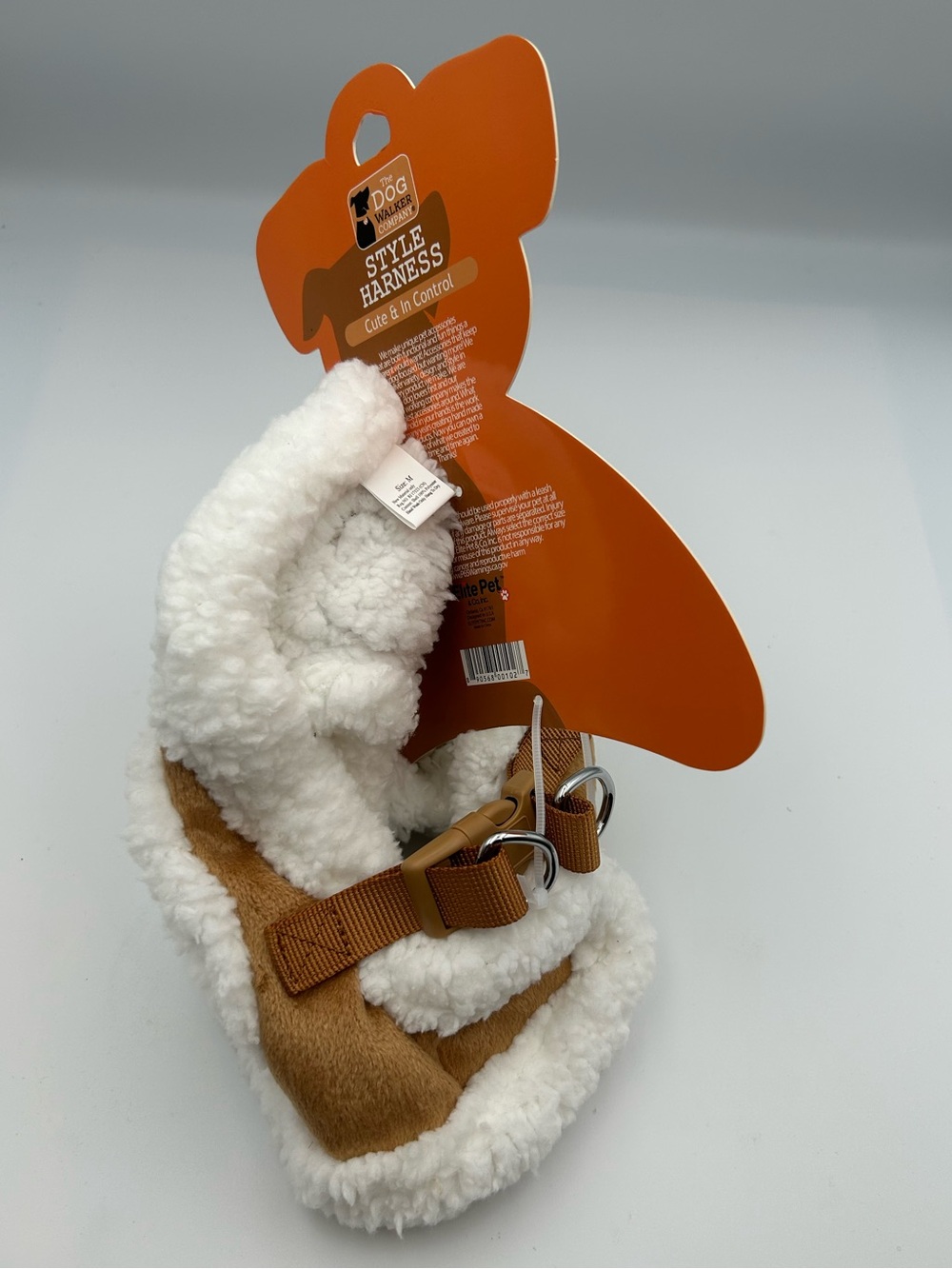 *New* Elite Pet & Co. Inc. The Dog Walker Company Tan/Sherpa Medium Harness - Picture 5 of 6